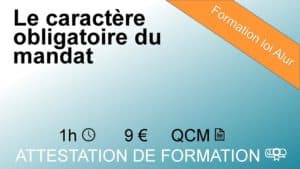 Formation loi Alur le caractère obligatoire du mandat