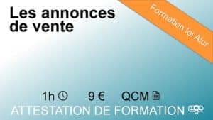 Formation loi Alur les annonces de vente