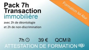 Formation loi Alur 7h transaction immobilière