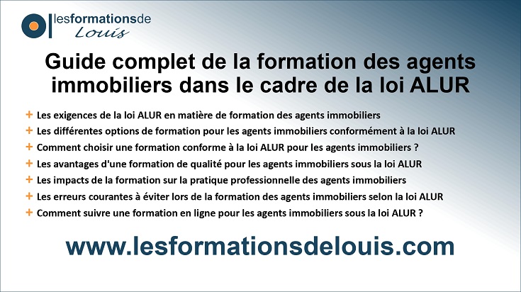 Guide complet formation agent immobilier