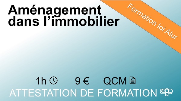 Module l'aménagement dans l'immobilier - 1 heure