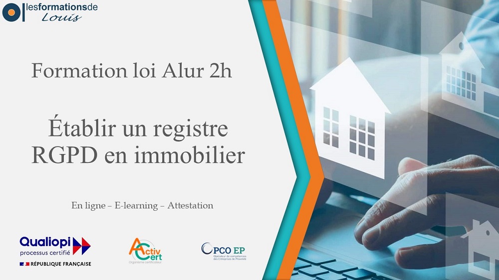 Formation établir un registre RGPD en immobilier - 2h