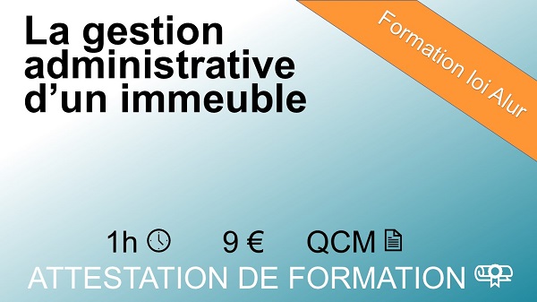 Formation loi Alur la gestion administrative d'un immeuble