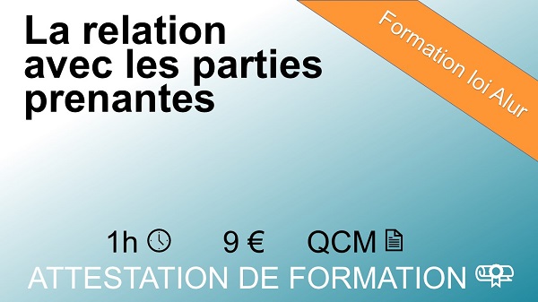 Module la relation avec les parties prenantes - 1 heure