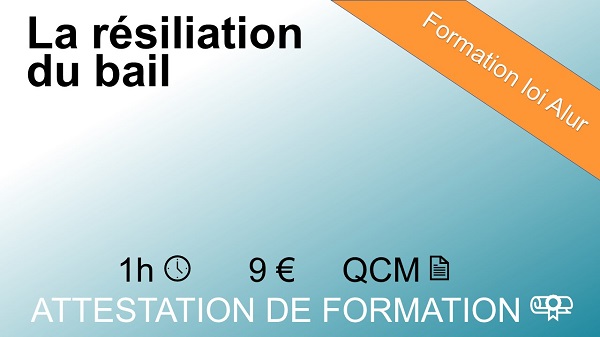 Formation loi Alur la résiliation du bail