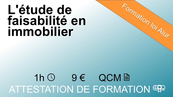 Module l'étude de faisabilité en immobilier - 1 heure