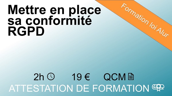 Formation loi Alur mettre en place sa conformité RGPD 