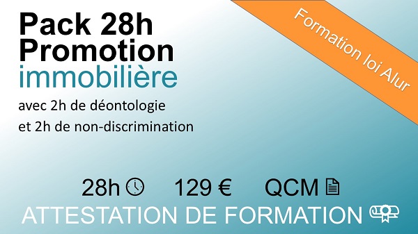 Pack la promotion immobilière - 28 heures