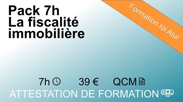 Formation Alur la fiscalité immobilière - 7 heures