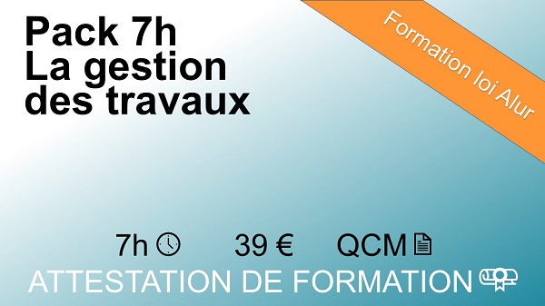 formation loi Alur la gestion des travaux - 7 heures