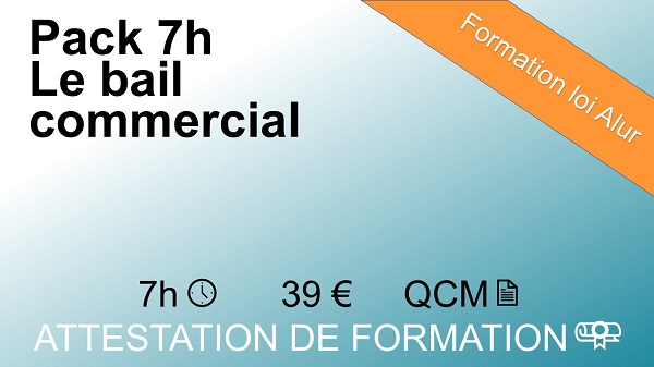 Formation Alur le bail commercial - 7 heures