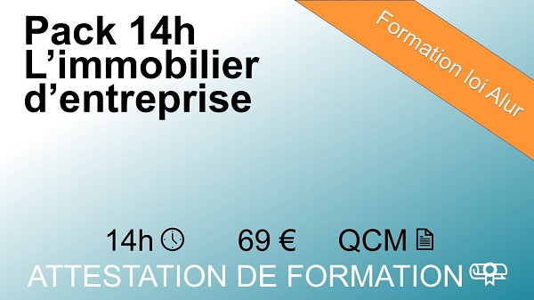 Pack l'immobilier d'entreprise - 14 heures