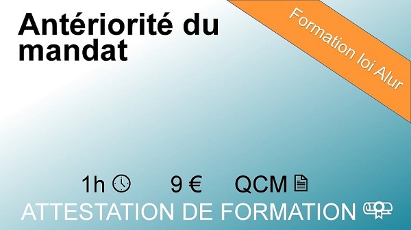 Formation loi Alur d'1 heure sur l'antériorité du mandat