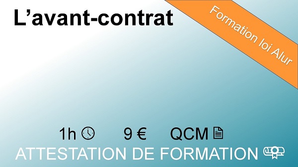 Formation loi Alur d'1 heure sur l'avant-contrat