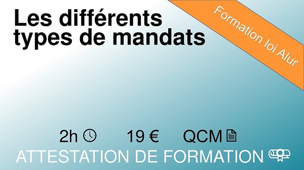 Formation loi Alur de 2 heures sur les différents types de mandats