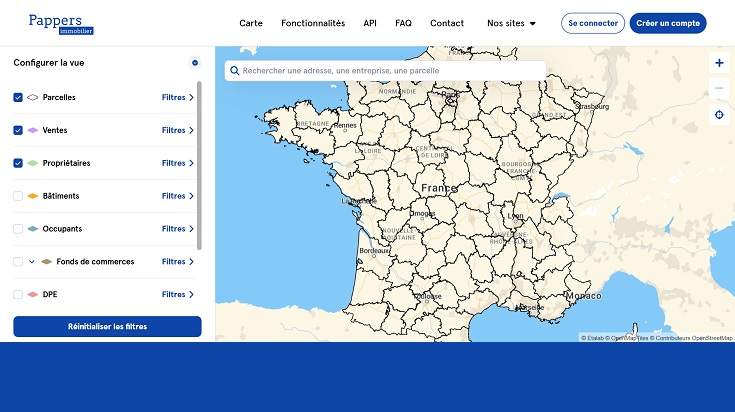 La plateforme numérique Pappers immobilier