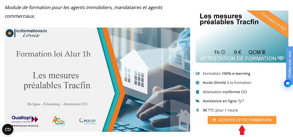 Achat formation en ligne
