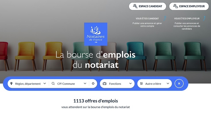 Plateforme offre emploi notaire