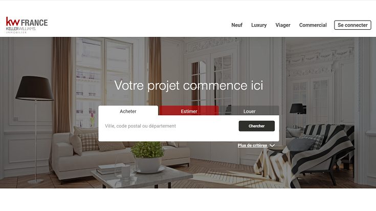 Page accueil site Keller Willimas