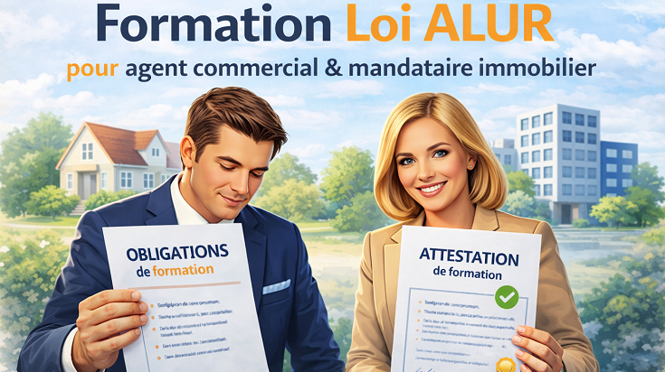 Formation Loi ALUR pour agent commercial et mandataire immobilier avec attestation conforme