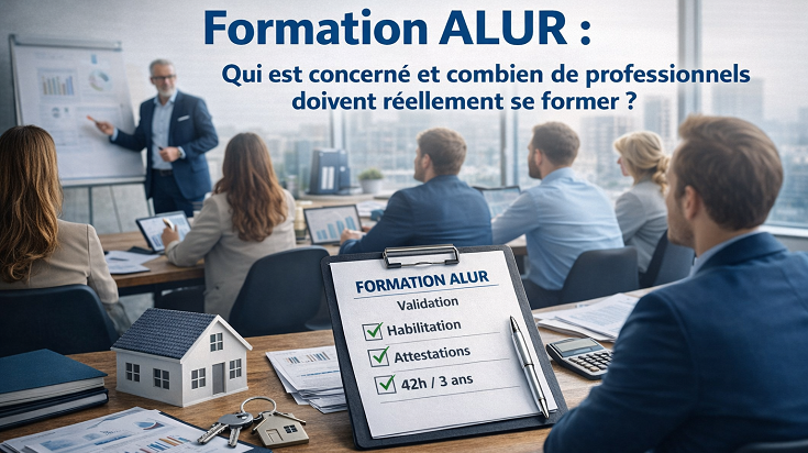 Professionnels de l’immobilier en réunion : formation ALUR et conformité (habilitation, attestations, 42 h/3 ans)
