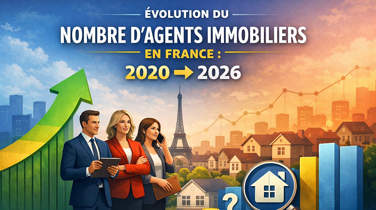 Évolution du nombre d’agents immobiliers en France entre 2020 et 2026