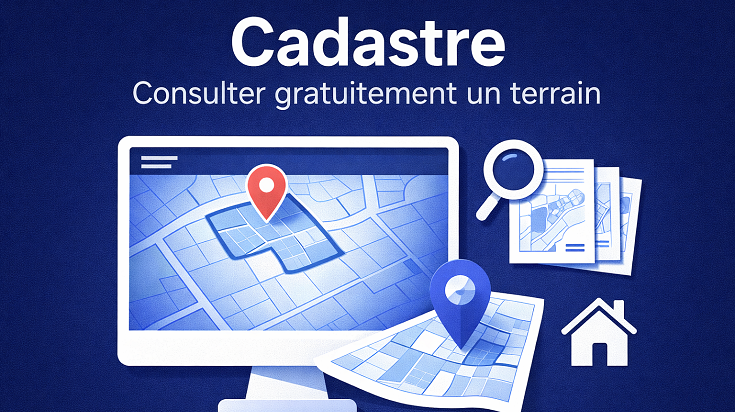 Illustration du cadastre permettant de consulter un terrain, analyser une parcelle et visualiser un plan cadastral en immobilier