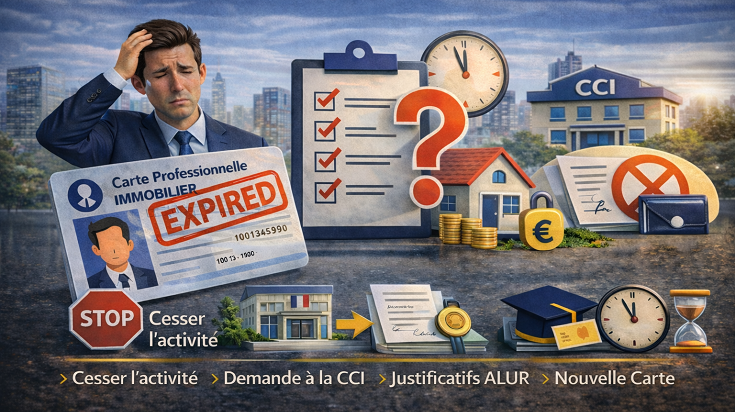 Carte professionnelle immobilier expirée : démarches à suivre pour obtenir une nouvelle carte via la CCI
