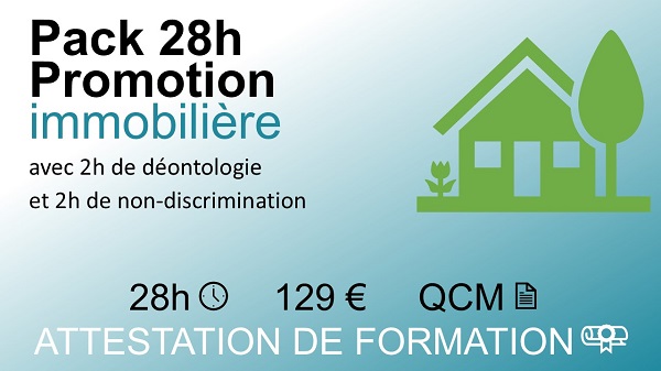 Pack formation Loi ALUR 28 heures pour promotion immobilière avec attestation conforme CCI