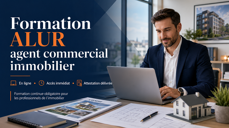 Formation ALUR agent commercial immobilier en ligne avec attestation