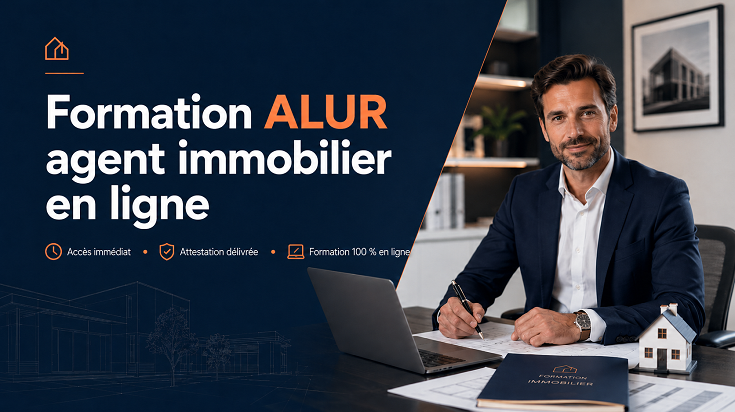 Formation ALUR agent immobilier en ligne avec attestation