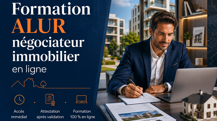 Formation ALUR négociateur immobilier en ligne avec attestation