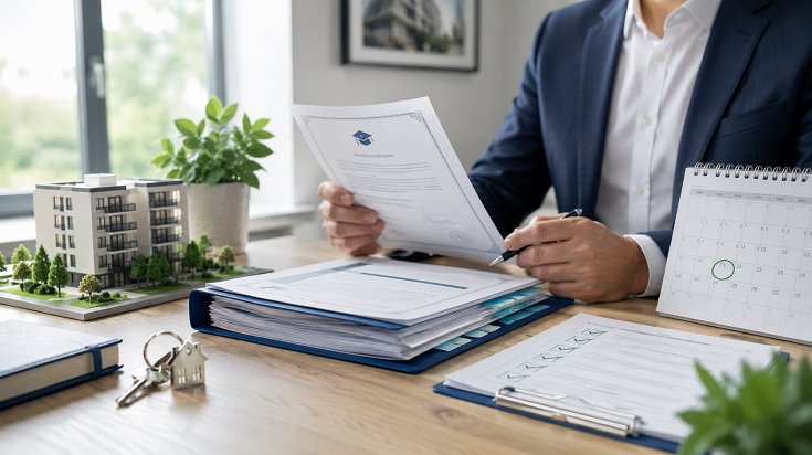 Professionnel de l’immobilier consultant des attestations ALUR pour le renouvellement de sa carte professionnelle