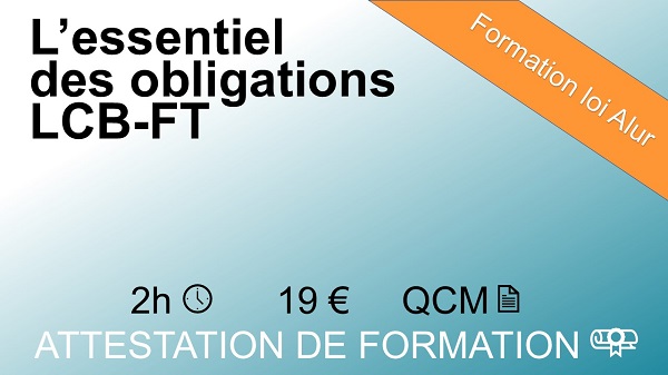 Formation l'essentiel LCB-FT immobilier Loi ALUR 2h