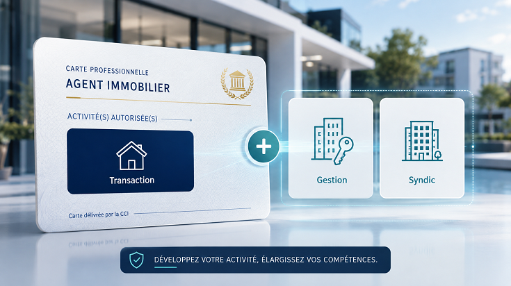 Ajouter une activité à sa carte professionnelle immobilière : transaction, gestion ou syndic