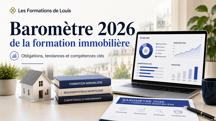 Baromètre 2026 de la formation immobilière en France : obligations, tendances et compétences clés