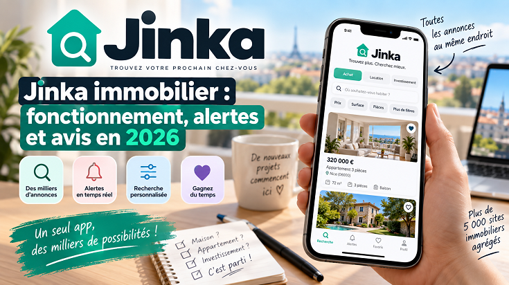 Jinka immobilier : fonctionnement, alertes et avis en 2026