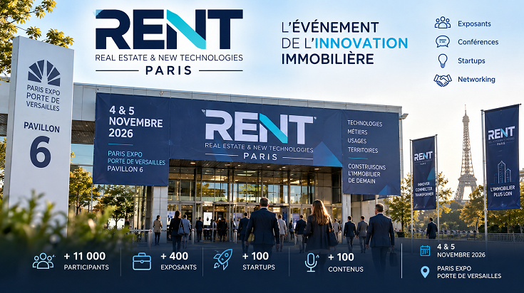 Salon RENT Paris 2026 à Paris Expo Porte de Versailles : innovation immobilière, exposants et conférences